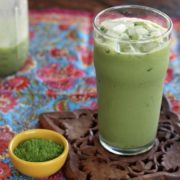 A Matcha Green Tea Vanilla Iced Latte | artfuldishes.com