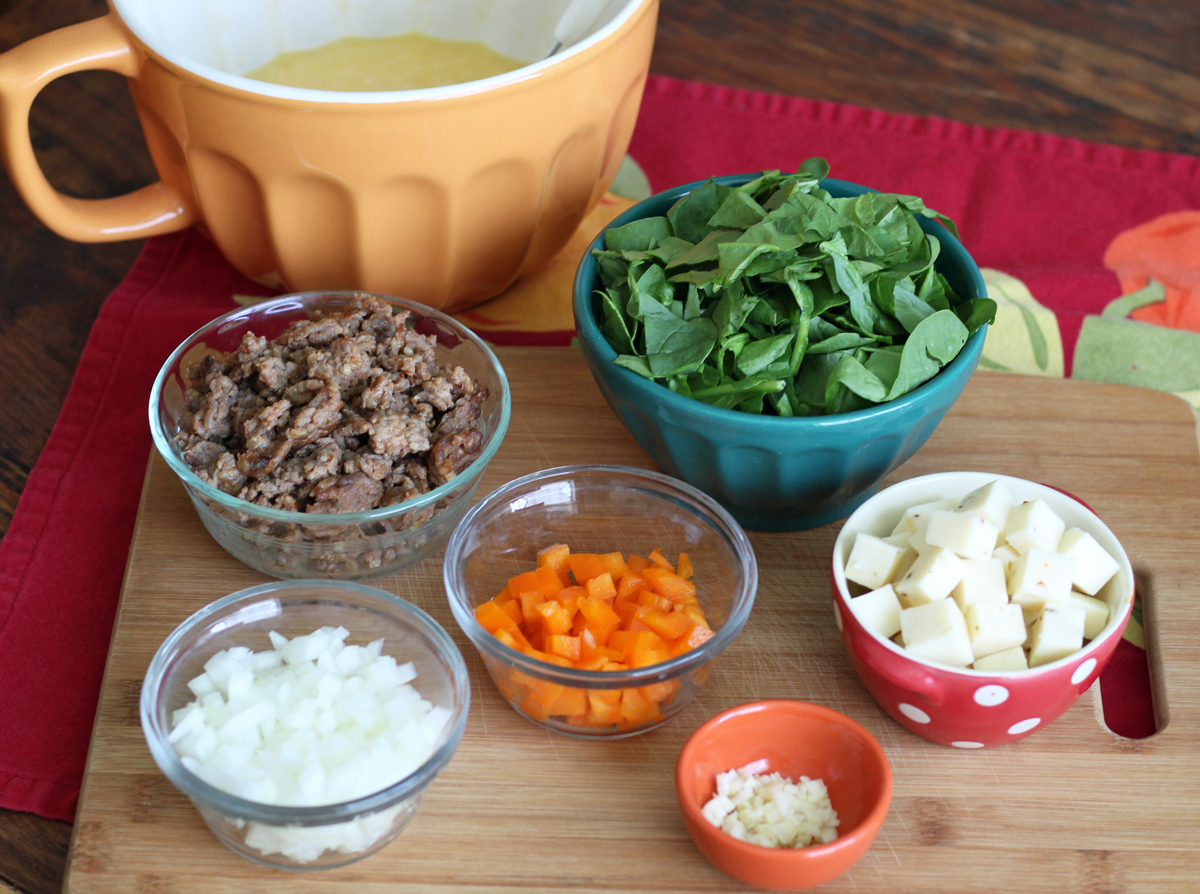 Mini Ingredients Mini Fritatta Ingredients - Artful Dishes